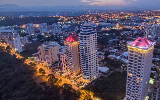Flyover Santo Domingo by Night